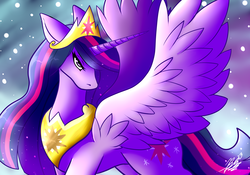 Size: 5000x3500 | Tagged: safe, artist:evianix, imported from derpibooru, twilight sparkle, alicorn, pony, the last problem, absurd resolution, female, older, older twilight, princess twilight 2.0, solo, twilight sparkle (alicorn)