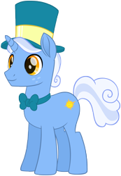 Size: 4642x6721 | Tagged: safe, artist:andoanimalia, imported from derpibooru, sunny skies, pony, unicorn, rainbow roadtrip, absurd resolution, bowtie, freckles, hat, male, mayor, necktie, simple background, smiling, solo, stallion, top hat, transparent background, vector