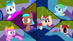 Size: 1280x720 | Tagged: safe, imported from derpibooru, oc, oc:descentiola, earth pony, pegasus, pony, robot, robot pony, unicorn, do princesses dream of magic sheep, abby's flying fairy school, base used, bed, black sclera, bliss (powerpuff girls 2016), creepypasta, crossover, dee dee, dexter's laboratory, gonnigan, jenny wakeman, lynn loud, my life as a teenage robot, pigtails, ponified, powerpuff girls 2016, shocked, smile.pny, the loud house, the powerpuff girls, zalgo