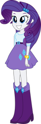 Size: 856x2592 | Tagged: safe, artist:marcorois, artist:marcorulezzz, imported from derpibooru, rarity, equestria girls, boots, bracelet, clothes, female, jewelry, shoes, skirt, solo, vector