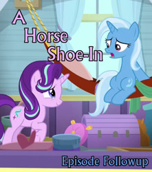 Size: 637x719 | Tagged: safe, edit, edited screencap, imported from derpibooru, screencap, starlight glimmer, trixie, a horse shoe-in, cropped, duo, episode followup, text