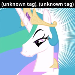 Size: 620x621 | Tagged: safe, imported from derpibooru, princess celestia, pony, female, horn, solo, unknown tag