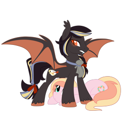 Size: 3000x3000 | Tagged: safe, artist:crystal-tranquility, imported from derpibooru, oc, oc only, oc:earl grey, bat pony, pony, female, male, mare, prone, simple background, stallion, transparent background