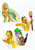 Size: 2094x3014 | Tagged: safe, artist:bella-pink-savage, artist:bellbell123, imported from derpibooru, applejack, spike, dragon, earth pony, pony, applespike, apron, broom, clothes, crossover, dress, female, male, older, older spike, prince naveen, princess tiana, shipping, simple background, straight, the princess and the frog, tiana, white background