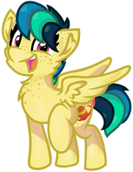 Size: 820x1062 | Tagged: safe, artist:rainbow eevee, imported from derpibooru, oc, oc only, oc:apogee, pony, chest freckles, cute, female, freckles, looking at you, simple background, solo, transparent background, vector