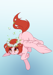 Size: 2480x3508 | Tagged: safe, artist:arctic-fox, imported from derpibooru, oc, oc only, oc:weathervane, pegasus, pony, female, floral head wreath, flower, mare