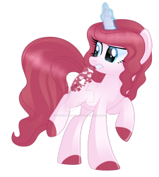 Size: 1024x1138 | Tagged: safe, artist:crystal-tranquility, imported from derpibooru, oc, oc only, oc:belle esprit, pony, unicorn, deviantart watermark, female, magic, mare, obtrusive watermark, simple background, solo, transparent background, watermark