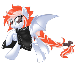 Size: 2000x1700 | Tagged: safe, artist:crystal-tranquility, imported from derpibooru, oc, oc only, oc:firecracker, bat pony, pony, female, mare, simple background, solo, transparent background