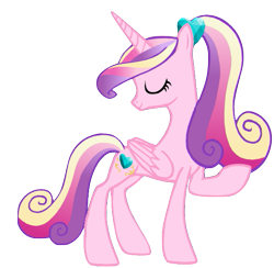 Size: 595x580 | Tagged: safe, artist:elijahxronja, artist:winxflorabloomroxy, imported from derpibooru, princess cadance, alicorn, pony, alternate hairstyle, base used, beautiful, cute, cutedance, eyes closed, female, mare, ponytail, raised hoof, simple background, smiling, solo, transparent background, vector