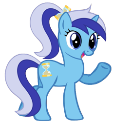 Size: 515x555 | Tagged: safe, artist:colorblindbrony, artist:winxflorabloomroxy, imported from derpibooru, minuette, pony, unicorn, alternate hairstyle, base used, cute, female, mare, minubetes, open mouth, ponytail, raised hoof, simple background, smiling, solo, transparent background, vector