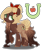 Size: 2200x2600 | Tagged: safe, artist:gihhbloonde, imported from derpibooru, oc, oc only, earth pony, pony, female, mare, offspring, parent:applejack, parent:caramel, parents:carajack, simple background, solo, transparent background