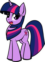 Size: 336x458 | Tagged: safe, artist:mindofnoodles, imported from derpibooru, twilight sparkle, pony, unicorn, cute, female, mare, open mouth, simple background, smiling, solo, transparent background, twiabetes, unicorn twilight, vector