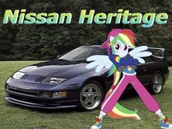 Size: 1024x768 | Tagged: safe, artist:sugar-loop, deleted from derpibooru, edit, imported from derpibooru, vector edit, rainbow dash, dance magic, equestria girls, spoiler:eqg specials, '90s, backwards ballcap, baseball cap, cap, car, clothes, converse, equestria girls in real life, hat, nissan, nissan heritage, photo, shoes, sneakers, swag, vector, wings