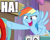 Size: 473x375 | Tagged: safe, edit, edited screencap, imported from derpibooru, screencap, rainbow dash, pegasus, pony, a trivial pursuit, caption, cropped, faic, female, image macro, impact font, open mouth, pointing, solo, text