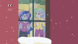 Size: 1912x1080 | Tagged: safe, imported from derpibooru, screencap, princess celestia, princess luna, equestria girls, equestria girls series, holidays unwrapped, spoiler:eqg series (season 2), :o, blizzard or bust, celestia's office, female, lidded eyes, open mouth, plusplus, principal celestia, vice principal luna