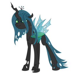 Size: 4688x4688 | Tagged: safe, artist:besttubahorse, imported from derpibooru, queen chrysalis, changeling, changeling queen, crown, female, grumpy, jewelry, regalia, simple background, solo, transparent background, transparent mane, transparent wings, vector, wings