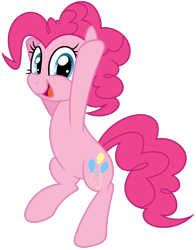 Size: 1212x1544 | Tagged: safe, artist:halabaluu, imported from derpibooru, pinkie pie, earth pony, pony, bipedal, cute, diapinkes, female, mare, open mouth, simple background, solo, transparent background