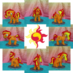 Size: 3000x3000 | Tagged: safe, alternate version, artist:malte279, imported from derpibooru, sunset shimmer, chenille stems, chenille wire, collage, craft, cutie mark, pipe cleaner sculpture, pipe cleaners, sculpture