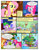 Size: 612x792 | Tagged: safe, artist:newbiespud, edit, edited screencap, imported from derpibooru, screencap, applejack, fluttershy, pinkie pie, rainbow dash, rarity, spike, twilight sparkle, dragon, earth pony, pegasus, pony, unicorn, comic:friendship is dragons, the return of harmony, big crown thingy, chocolate, chocolate milk, cloud, comic, dialogue, element of generosity, element of kindness, element of laughter, element of loyalty, element of magic, female, flying, golden oaks library, jewelry, male, mane seven, mane six, mare, milk, regalia, screencap comic, slit eyes, slit pupils, unicorn twilight