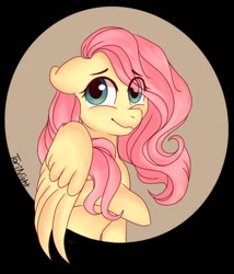 Size: 1048x1225 | Tagged: safe, artist:torinight, imported from derpibooru, fluttershy, pegasus, pony, cute, eye clipping through hair, female, floppy ears, mare, shyabetes, solo