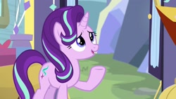 Size: 1920x1080 | Tagged: safe, imported from derpibooru, screencap, starlight glimmer, pony, a horse shoe-in, trixie's wagon
