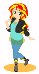 Size: 3637x6853 | Tagged: safe, artist:kaziyasiki, imported from derpibooru, sunset shimmer, human, equestria girls, absurd resolution, cute, female, geode of empathy, high res, human coloration, humanized, looking at you, magical geodes, pixiv, shimmerbetes, simple background, smiling, smiling at you, solo, white background
