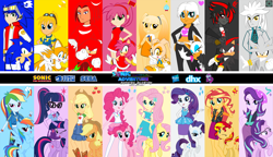 Size: 4548x2623 | Tagged: safe, artist:trungtranhaitrung, imported from derpibooru, applejack, fluttershy, pinkie pie, rainbow dash, rarity, sci-twi, starlight glimmer, sunset shimmer, twilight sparkle, alicorn, earth pony, pegasus, pony, unicorn, equestria girls, equestria girls series, amy rose, cream the rabbit, crossover, equestria girls-ified, geode of empathy, geode of fauna, geode of shielding, geode of sugar bombs, geode of super speed, geode of super strength, geode of telekinesis, humane five, humane seven, humane six, knuckles the echidna, magical geodes, mane six, miles "tails" prower, rouge the bat, shadow the hedgehog, silver the hedgehog, sonic the hedgehog, sonic the hedgehog (series), twilight sparkle (alicorn), twolight