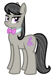 Size: 2272x3176 | Tagged: safe, artist:cyril_deroach, artist:deroach, imported from derpibooru, octavia melody, earth pony, pony, bowtie, cutie mark, female, mare, show accurate, simple background, solo, transparent background