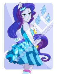 Size: 600x777 | Tagged: safe, artist:lightdarksoysauce, imported from derpibooru, rarity, equestria girls, equestria girls (movie), anime, clothes, cute, cutie mark, dress, fall formal outfits, female, nail polish, obtrusive watermark, ponied up, raribetes, sample, solo, watermark