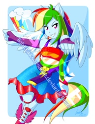 Size: 600x777 | Tagged: safe, artist:lightdarksoysauce, imported from derpibooru, part of a set, rainbow dash, equestria girls, equestria girls (movie), anime, clothes, cute, cutie mark, dashabetes, dress, fall formal outfits, female, obtrusive watermark, ponied up, sample, smiling, solo, watermark