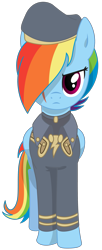 Size: 1239x3043 | Tagged: safe, artist:scarletlightning565, imported from derpibooru, rainbow dash, pegasus, pony, fallout equestria, alternate hairstyle, clothes, fanfic, fanfic art, female, hair over one eye, hooves, mare, ministry mares, ministry of awesome, scar, simple background, solo, transparent background, wings