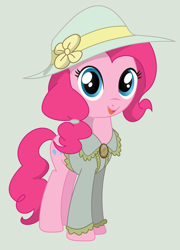 Size: 2285x3179 | Tagged: safe, artist:madmax, artist:scarletlightning565, imported from derpibooru, pinkie pie, earth pony, pony, fallout equestria, alternate hairstyle, clothes, cute, diapinkes, fanfic, fanfic art, female, hat, hooves, mare, ministry mares, ministry of morale, open mouth, smiling, solo