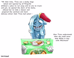 Size: 2943x2316 | Tagged: safe, artist:crismoster25, imported from derpibooru, big macintosh, trixie, pony, crying, female, male, offscreen character, shipping, straight, trixmac, wholesome