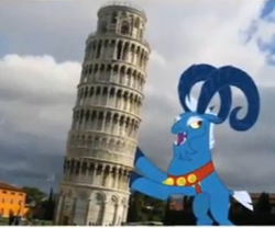 Size: 600x500 | Tagged: safe, imported from derpibooru, screencap, grogar, italy, leaning tower of pisa, pisa, the most evil q&a ever