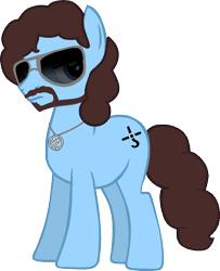 Size: 970x1193 | Tagged: safe, artist:grapefruitface1, imported from derpibooru, earth pony, pony, blue oyster cult, eric bloom, jewelry, male, musician, necklace, ponified, show accurate, simple background, solo, sunglasses, transparent background