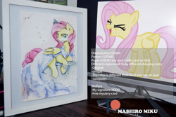 Size: 4289x2857 | Tagged: safe, artist:mashiromiku, imported from derpibooru, fluttershy, pony, patreon, patreon logo, traditional art, watercolor painting