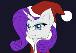 Size: 4961x3508 | Tagged: safe, artist:draconightmarenight, imported from derpibooru, rarity, pony, christmas, clothes, female, holiday, simple shading, solo