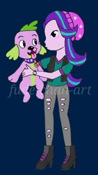 Size: 733x1304 | Tagged: safe, artist:fude-chan-art, imported from derpibooru, spike, spike the regular dog, starlight glimmer, dog, equestria girls, bestiality, female, fetish, interspecies, kissing, male, shipping, sparlight, straight, zoophilia