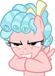 Size: 3019x4135 | Tagged: safe, artist:ironm17, imported from derpibooru, cozy glow, pony, one bad apple, face, female, rubbing hooves, solo