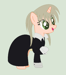 Size: 393x447 | Tagged: safe, artist:selenaede, artist:skittz-chan, imported from derpibooru, pony, base used, crossover, maka albarn, ponified, solo, soul eater