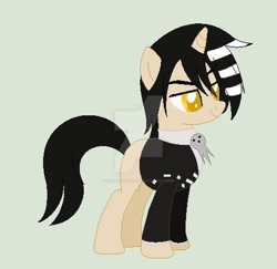 Size: 400x389 | Tagged: safe, artist:selenaede, artist:skittz-chan, imported from derpibooru, pony, base used, crossover, death the kid, ponified, soul eater