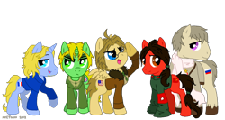 Size: 1500x800 | Tagged: safe, artist:xxcystalthewolfxx, imported from derpibooru, pony, china, crossover, england, france, hetalia, ponified, russia, simple background, transparent background, united states