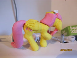 Size: 4320x3240 | Tagged: safe, artist:lirazio, imported from derpibooru, fluttershy, pegasus, pony, craft, female, mare, photo, sculpey, sculpture, solo