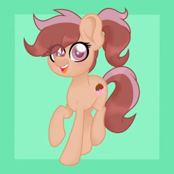 Size: 2244x2244 | Tagged: safe, artist:ninnydraws, imported from derpibooru, oc, oc only, oc:chestnut, earth pony, pony, commission, female, solo, twitch