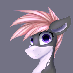 Size: 2500x2500 | Tagged: safe, artist:observerdoz, imported from derpibooru, oc, oc only, oc:shany, original species, shark pony, bust, portrait, violet eyes