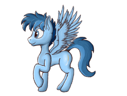 Size: 840x640 | Tagged: safe, artist:ethernal dye, imported from derpibooru, oc, oc only, oc:ethernal dye, pegasus, pony, male, paint style, solo