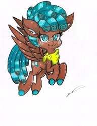 Size: 4793x6241 | Tagged: safe, artist:luxiwind, imported from derpibooru, spur, pony, growing up is hard to do, absurd resolution, female, solo, traditional art