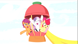 Size: 1375x774 | Tagged: safe, imported from derpibooru, screencap, apple bloom, scootaloo, sweetie belle, earth pony, pegasus, pony, unicorn, growing up is hard to do, bow, cropped, cutie mark crusaders, excited, eyes closed, female, ferris wheel, hair bow, happy, hooves in air, mare, older, older apple bloom, older cmc, older scootaloo, older sweetie belle, open mouth, seatbelt, trio, underhoof