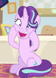 Size: 520x716 | Tagged: safe, imported from derpibooru, screencap, starlight glimmer, pony, unicorn, a horse shoe-in, cropped, female, mare, shrunken pupils, solo