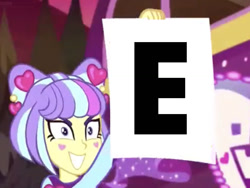 Size: 1024x768 | Tagged: safe, edit, edited screencap, imported from derpibooru, screencap, supernova zap, equestria girls, equestria girls series, sunset's backstage pass!, spoiler:eqg series (season 2), e, e meme, exploitable meme, meme, shitposting, su-z, supernova zap holding paper, surreal meme